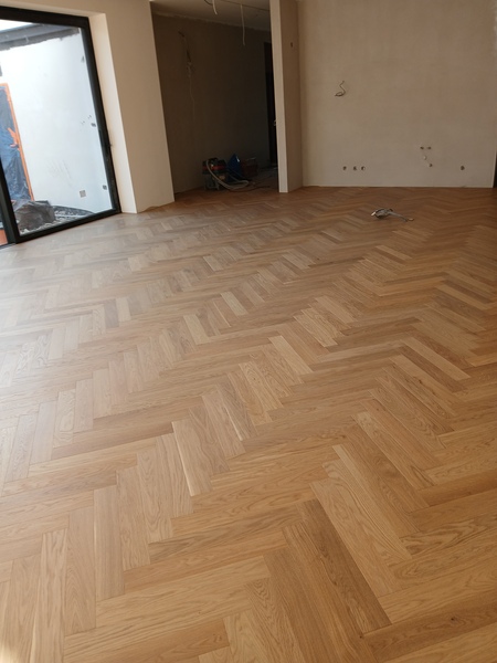 Realizácia drevenej podlahy Dub Cream matt - 1739932